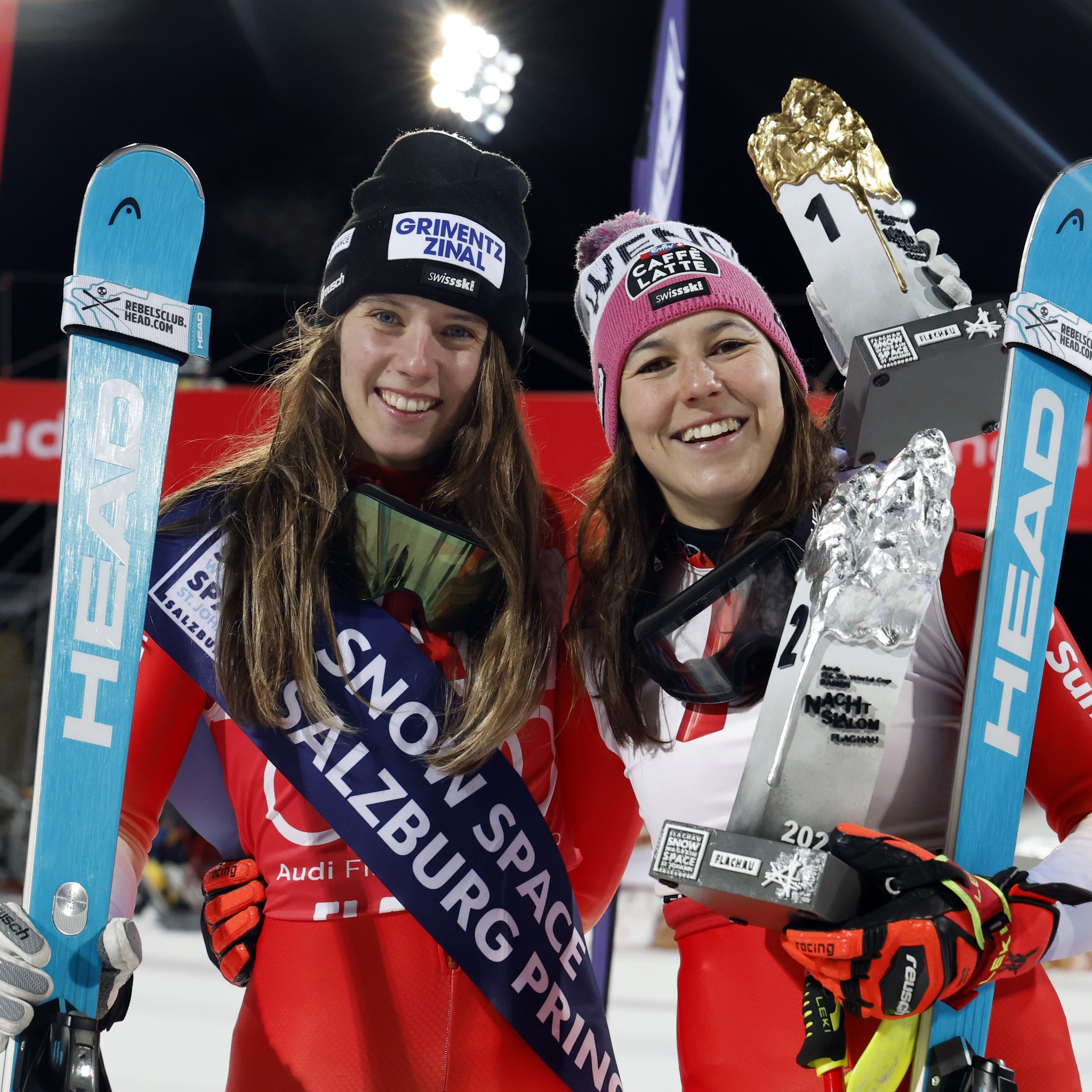 camille rast, wendy holdener, flachau
